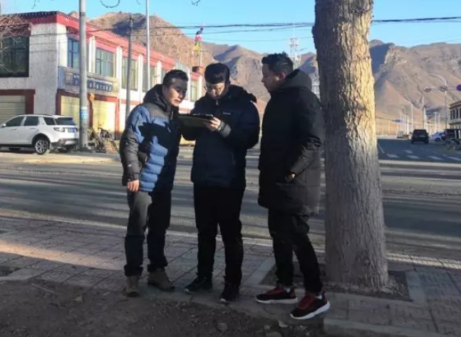 七中隊在林周測區開展工作 七中隊在林周測區開展工作