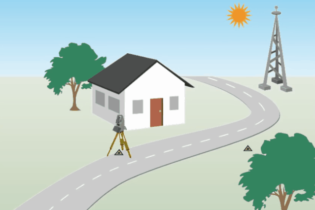 在兩個測站采集同一立面影像數(shù)據(jù) 在兩個測站采集同一立面影像數(shù)據(jù)